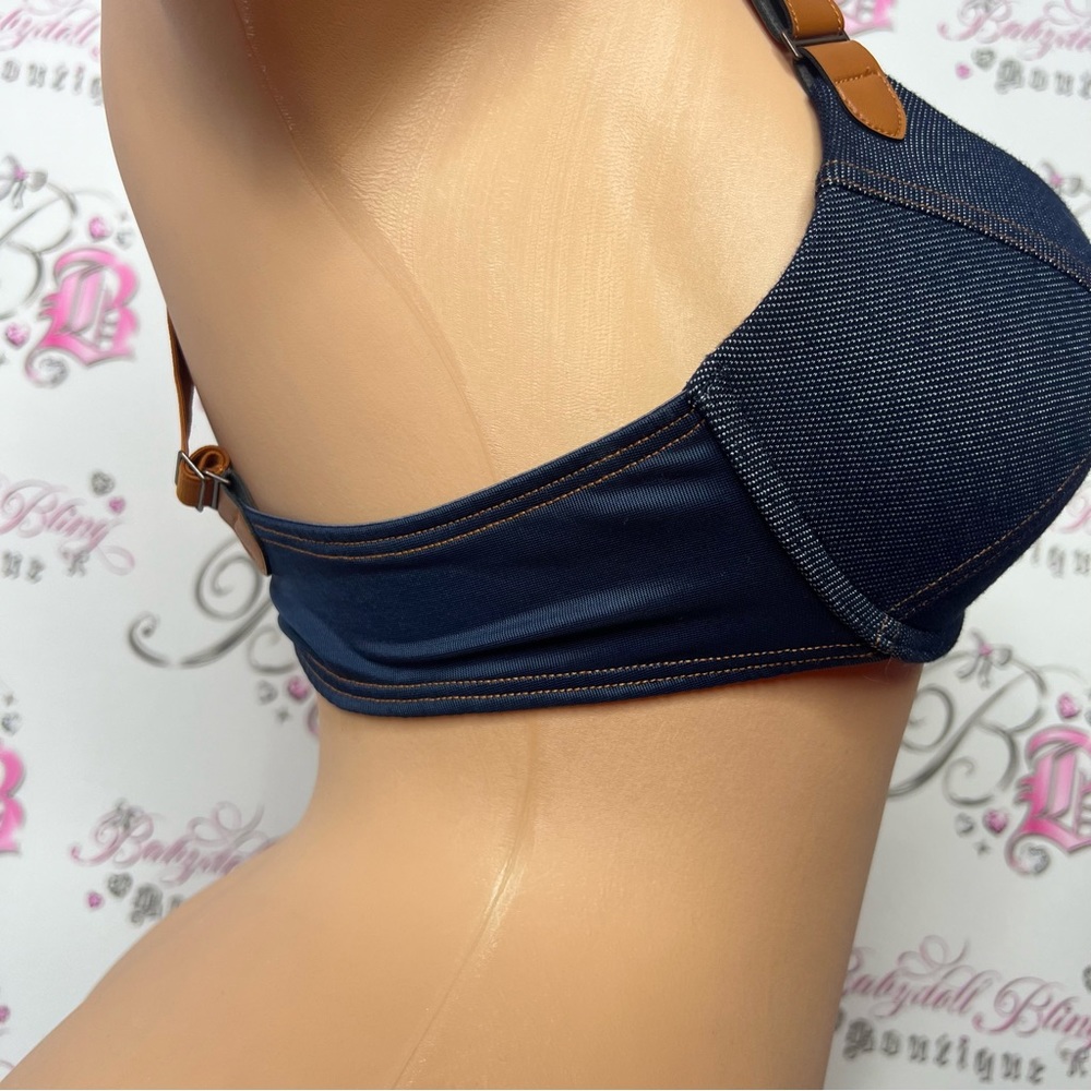 Marlies Dekkers criss-cross back bra Marlies Dekkers Calamity Jane Pushup Blue - Picture 10 of 16